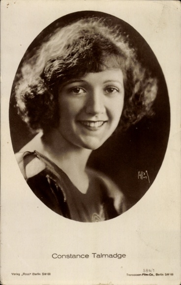 Ak Schauspielerin Constance Talmadge, Portrait