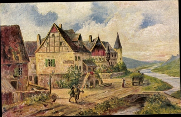 Artist Postcard Bürger, R., Im Moseltal, In the valley of the Mosel, Degi No. 1123