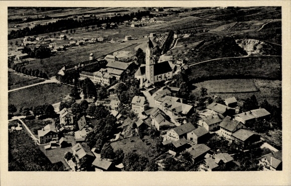 Postcard Pfronten in Allgäu, aerial photograph
