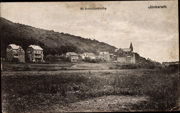 Postcard Jünkerath in the Eifel, St. Antoniuskirche, town view