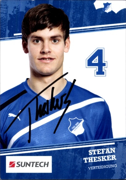 Autogrammkarte Fußballer Stefan Thesker, TSG 1899 Hoffenheim, Autogramm