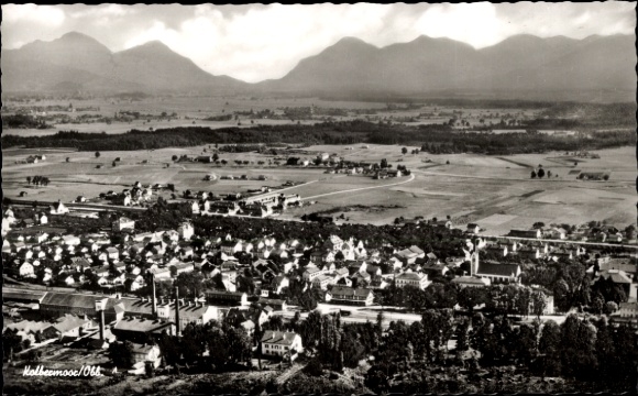 Postcard Kolbermoor in Upper Bavaria, aerial photograph