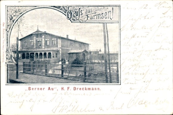 Ansichtkaart Hamburg Wandsbek Farmsen Bern, Berner Au