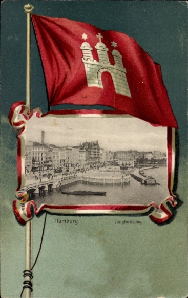 passe-partout KP Hamburg Mitte Neustadt, Jungfernstieg, flaga