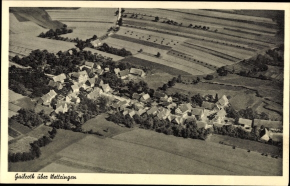 Ak Gailroth Schnelldorf in Mittelfranken, Fliegeraufnahme