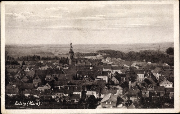Ak Bad Belzig in der Mark, stadspanorama, klokkentoren