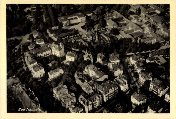 Postcard Bad Nauheim in Hesse, aerial photograph