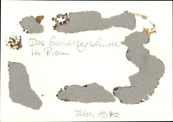Photo Hoffmann, Riom Puy de Dôme, Courthouse, February 1942