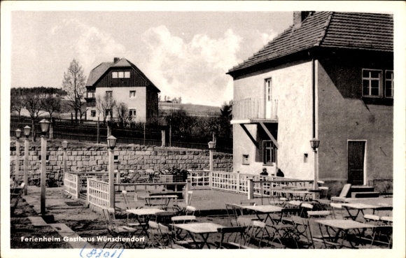 Postcard Dürrröhrsdorf Dittersbach in Saxony, Gasthof Wünschendorf