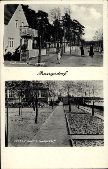 Ak Rangsdorf in Brandenburg, Seebadallee, Kasino