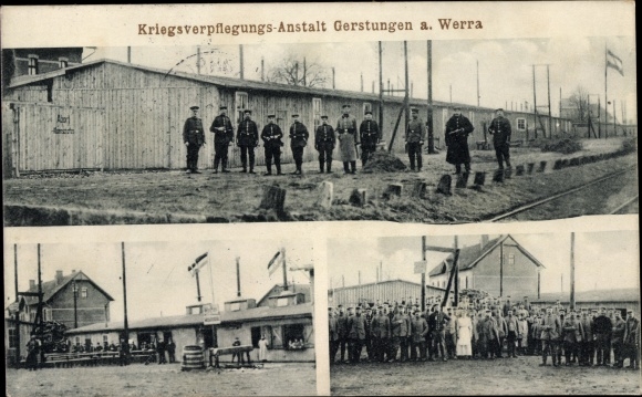 Postcard Gerstungen in Thuringia, war rations institution