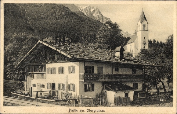 PC Obergrainau Grainau in Upper Bavaria, part with church