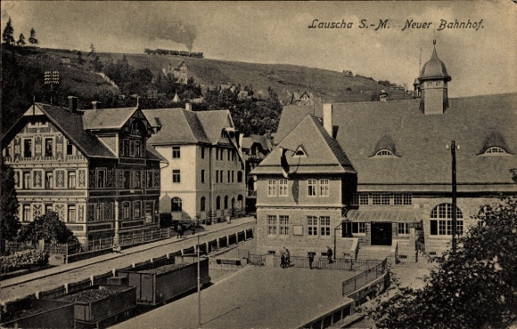 Ak Lauscha in Thüringen, Neuer Bahnhof