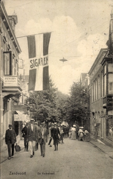 Ak Zandvoort Nordholland Niederlande, De Kerkstraat