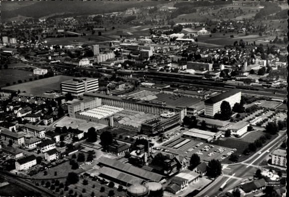 Miasto KP Zug Szwajcaria, zdjęcie lotnicze