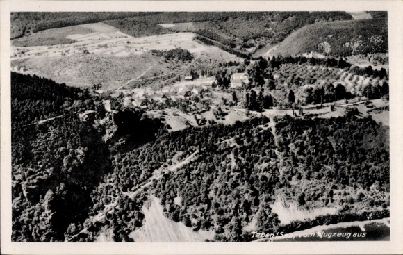 Postcard Taben Rodt an der Saar, aerial photograph