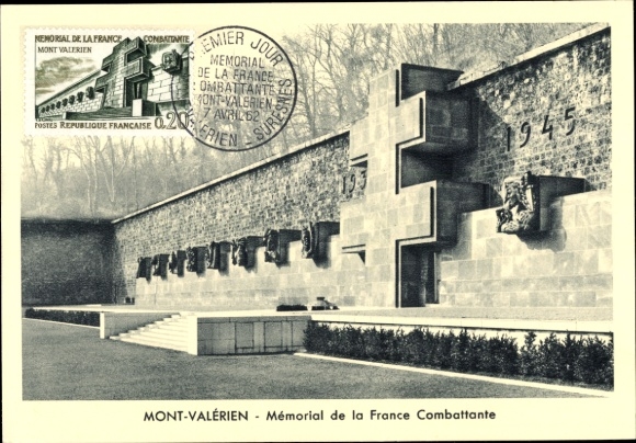 Maximum Postcard Suresnes Hauts de Seine, Mont Valérien, Monument to the Fight against France