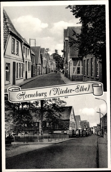 Ansichtkaart Horneburg in het oude land, straatgedeelte, stadsgezichten