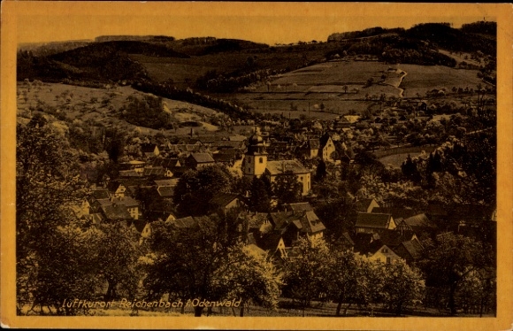 Postcard Reichenbach Lautertal in the Odenwald, general view
