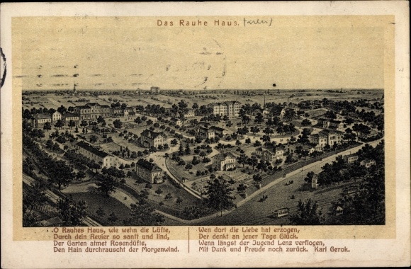 Poem PC Hamburg Mitte Horn, Karl Gerok, The rough house, total view