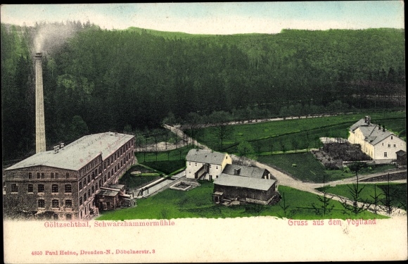 Ak Netzschkau im Vogtland, Schwarzhammermühle, Göltzschthal