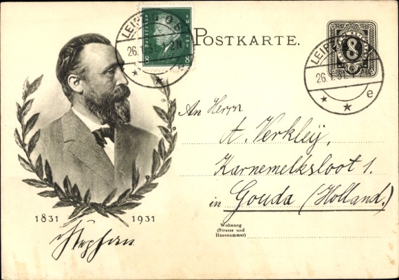 Ganzsachen Ak Heinrich von Stephan, Generalpostdirektor, Jubiläum 1931