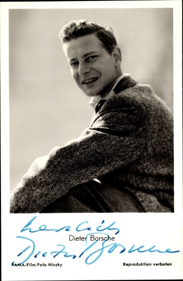 Postcard actor Dieter Borsche, portrait, jacket, collar, film Dr. hol