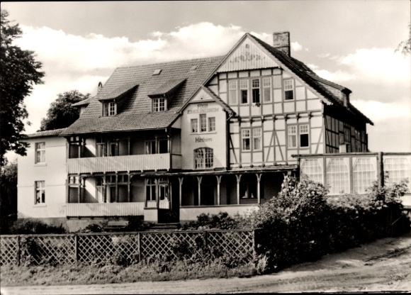 Postcard Monastery Island Hiddensee in the Baltic Sea, FDGB Rest Home Hitthim