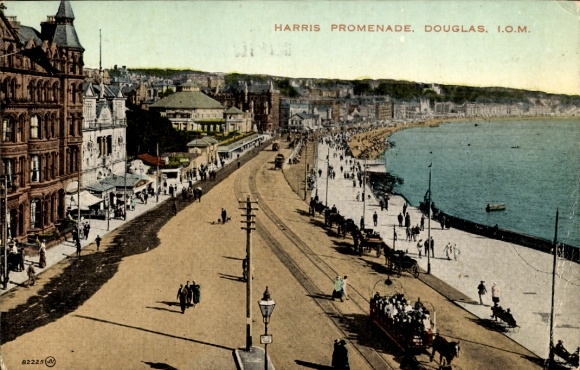 Postcard Douglas Isle of Man, Harris Promenade