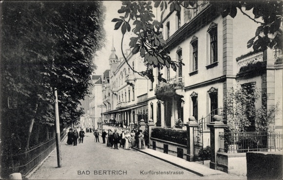 Postcard Bad Bertrich on the Moselle Eifel, Kurfürstenstrasse
