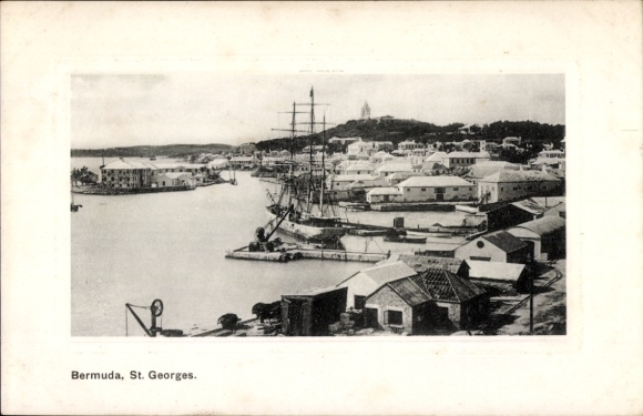 PC St George's Bermuda, harbor view, houses