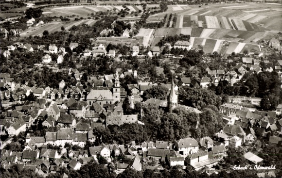 Ak Erbach im Odenwald Hessen, Fliegeraufnahme