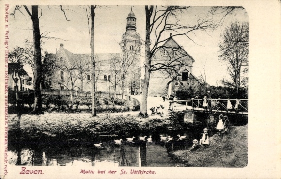 Postcard Zeven in Lower Saxony, St. Uttikirche