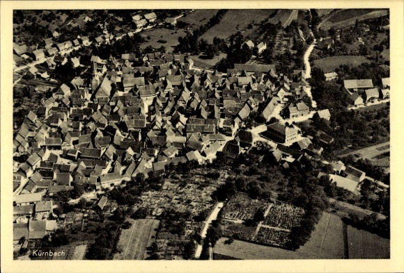 Ak Kürnbach in Baden-Württemberg, luchtfoto