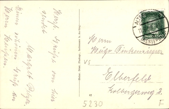 Postcard Altenkirchen in the Westerwald, leisure centre with Bismarck tower