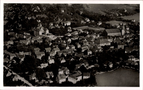 Postcard Oberkirch im Renchtal Baden, aerial photograph
