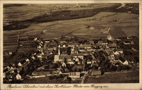 Ak Buxheim in Schwaben, Luftbild von  Karthauser Kloster, Schwaben, Flugzeugaufnahme
