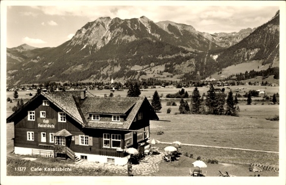 Ak Oberstdorf im Oberallgäu, Beratsbichl, Cafe Karatsbichl