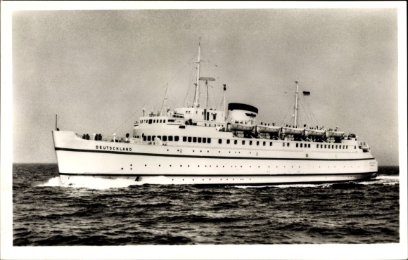 Ak Bundesbahn zeegaande veerboot Duitsland