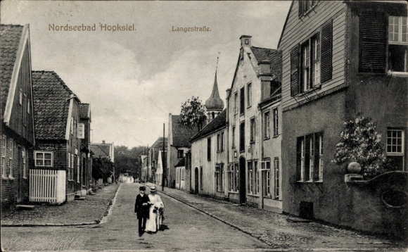 Postcard Hooksiel Wangerland Friesland, Langestraße
