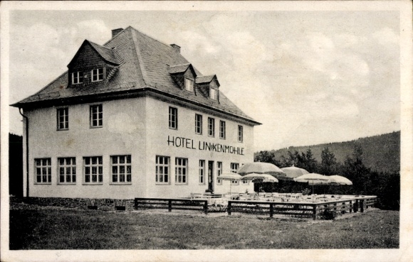 Ak Pößneck in Thüringen, Hotel Linkenmühle