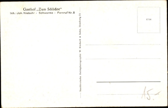Postcard Schwarme in Lower Saxony, Gasthof Zum Schlichte