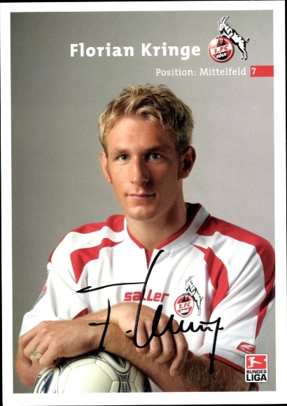 Autogrammkarte Fußballer Florian Kringe, 1. FC Köln, Autogramm