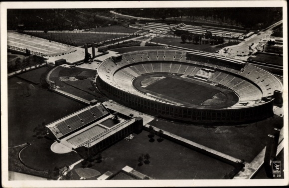 PC Berlin Charlottenburg Westend, Reichssportfeld, Olympic Stadium, aerial photo