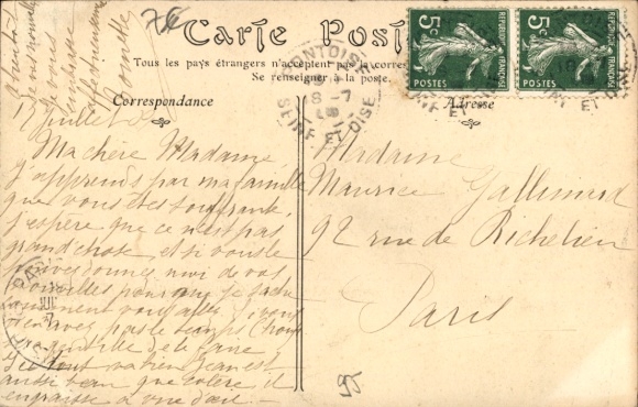 CPA Pontoise Val d'Oise, L'Oise à Ille Saint-Martin
