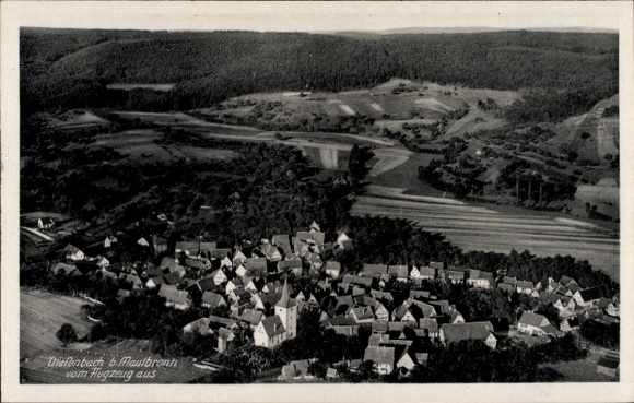 Postcard Diefenbach Sternenfels in Baden-Württemberg, aerial photograph