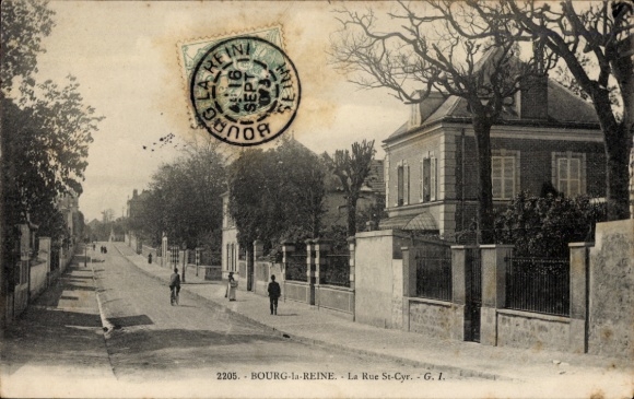Ak Bourg la Reine Hauts de Seine, Rue St-Cyr