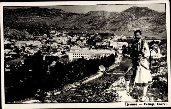 Postcard Cetinje Montenegro, general view of the city