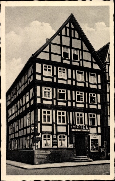 Postcard Melsungen in the Schwalm Eder district, Hotel zum Prinzen, owner W. Hennig, half-timbered house