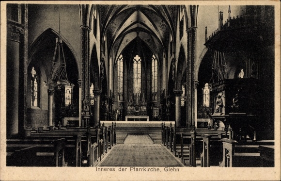 Ak Glehn Korschenbroich NRW, Inneres der Pfarrkirche